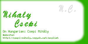mihaly csepi business card